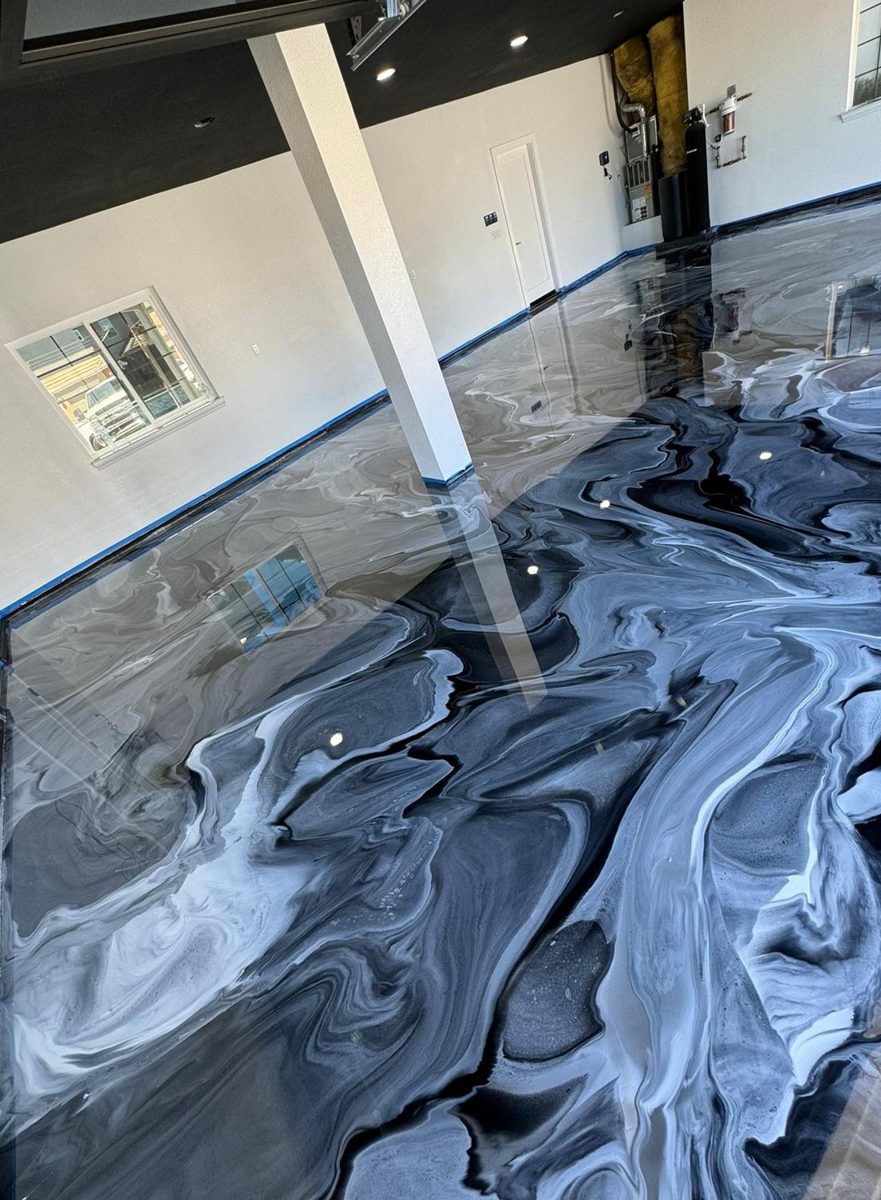 Metallic epoxy floors